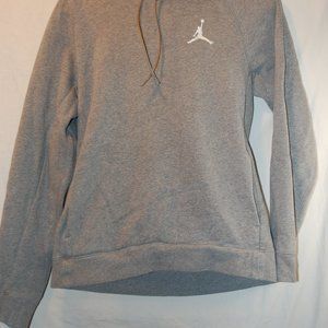 Jordan Mens Flight Fleece Hoodie Gray Size Small Long Sleeve Sweater